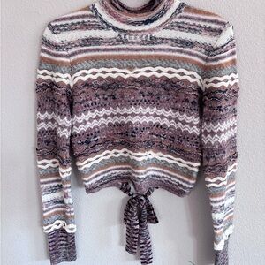 Shyanne Earthy Tones Cowl Neck Sweater